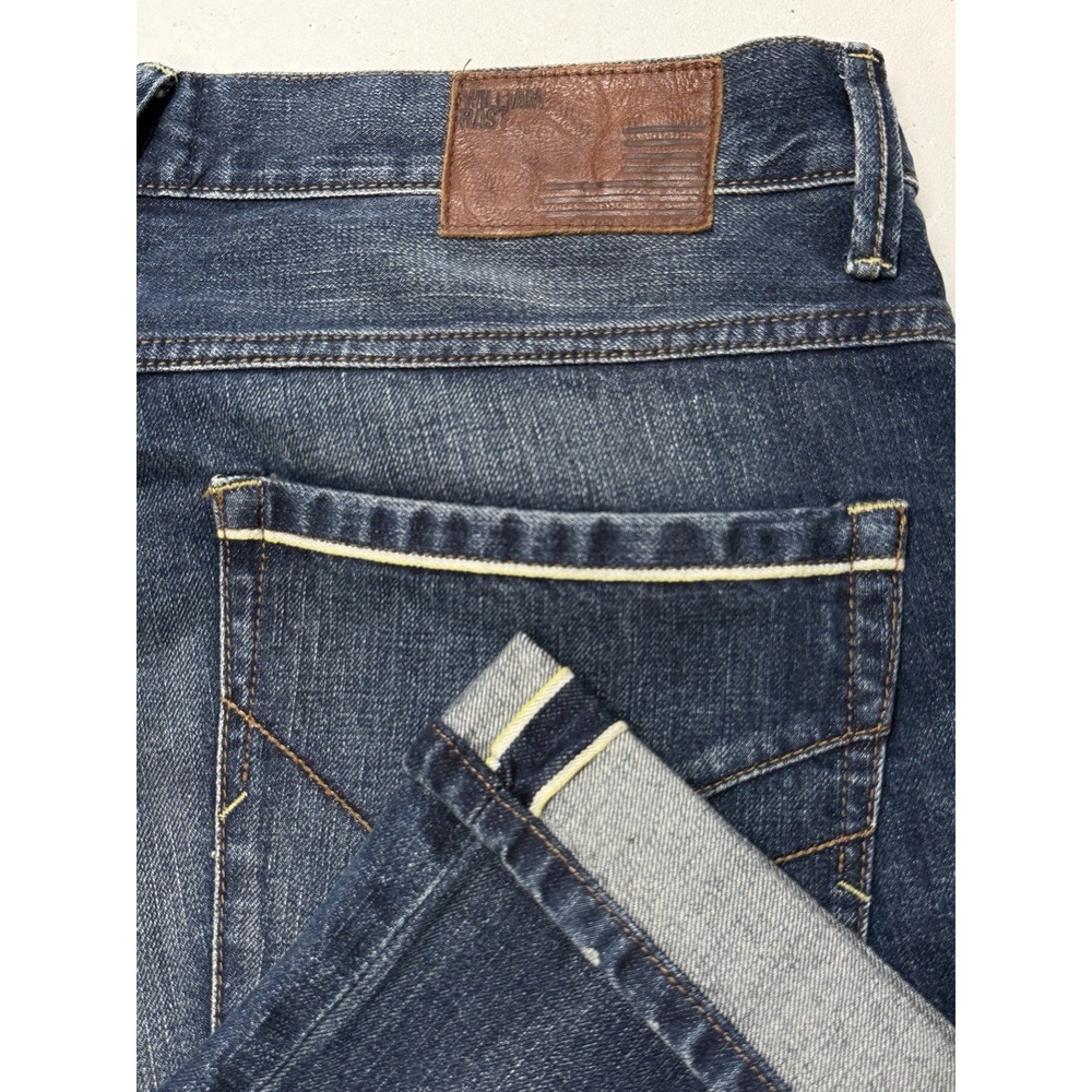 William Rast Selvedge Denim Jean Men's 36x30.5 Taper Whisker Fade Lines